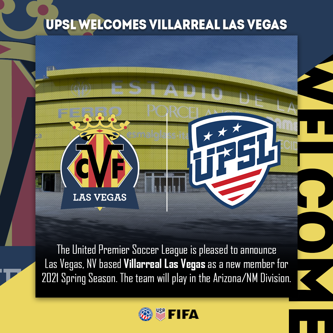 UPSL Announces Southwest Expansion With Villarreal Las Vegas Academy